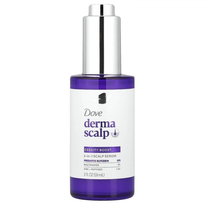 Сыворотка для лечения кожи головы и слабых волос с цинком, никотинамидом, вит. Е, Dove
