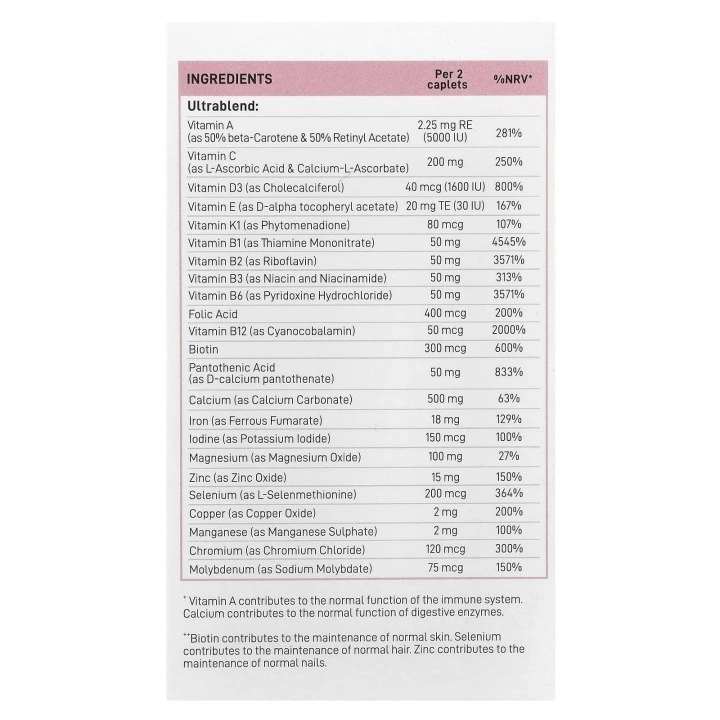 Multiwitaminy dla kobiet Ultra Women’s, 90 kapsułek, Vplab