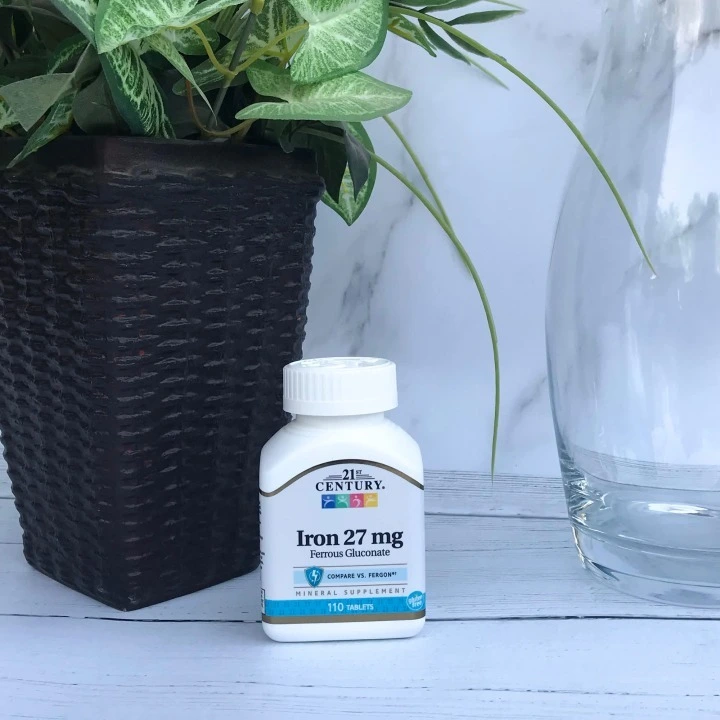 Żelazo przy wypadaniu włosów, AGA, 27 mg, 110 tabl, 21st Century