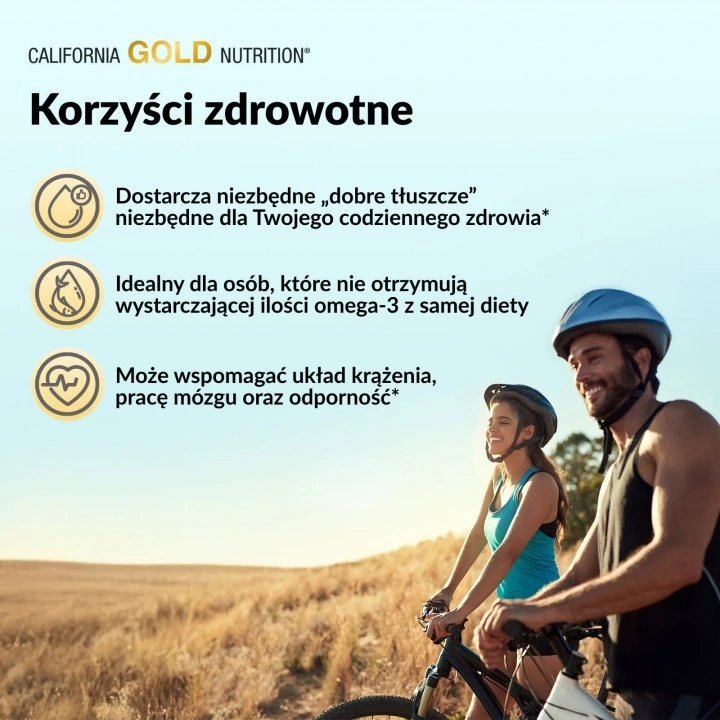 Premium olej rybi z OMEGA-3 dla odżywienia włosów, 1100 mg, 100 kaps, California Gold Nutrition