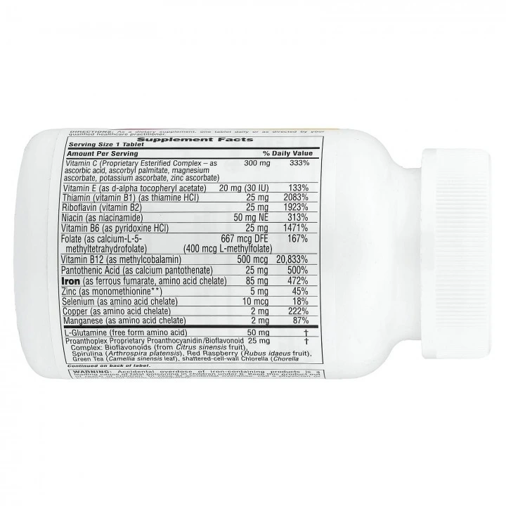 Kompleks z żelazem Hema-Plex przy niskim ferrytyny i łysieniu, 60 tabl, NaturesPlus