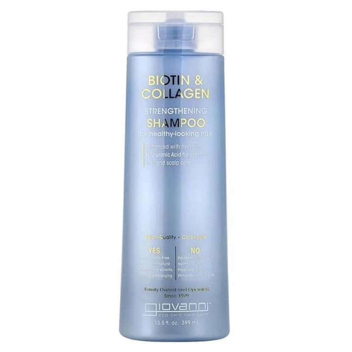 Wzmacniający szampon z biotyną, kolagenem i kwasem hialuronowym, Giovanni