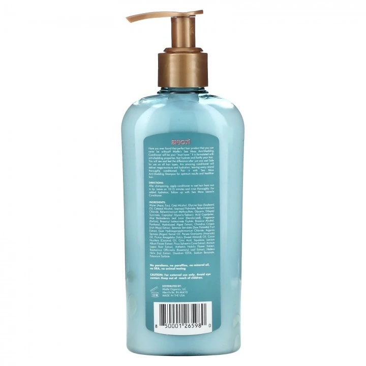 Odżywka przeciw wypadaniu z mchem morskim, palmą sabałową, aloesem, skwalanem, B5, Mielle