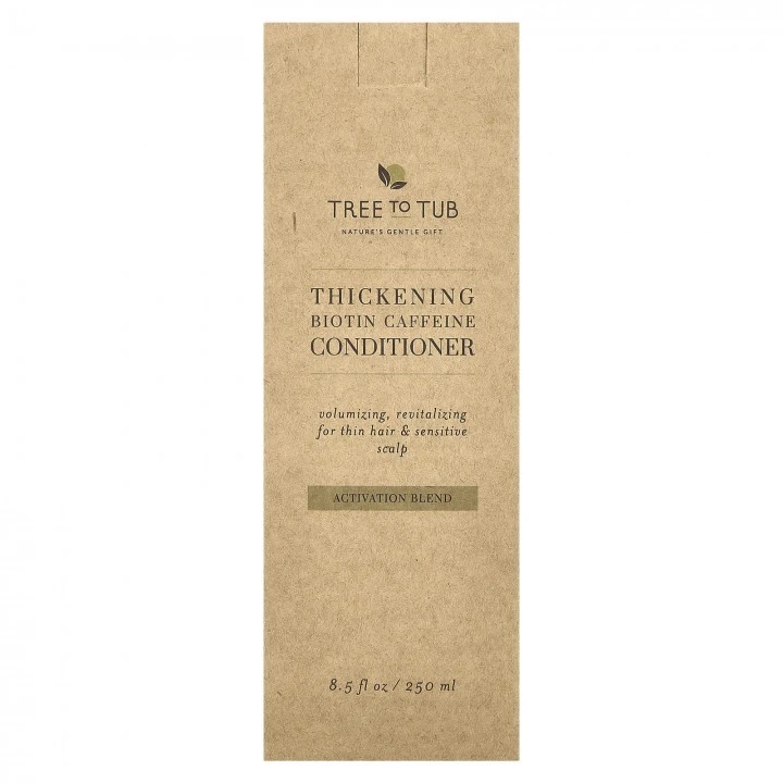 Odżywka zagęszczająca włosy z kofeiną, biotyną, palmą sabałową, aloesem, A, C, E, B5, Tree To Tub