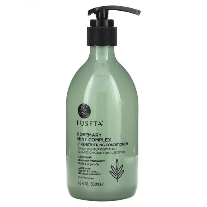 Odżywka wzmacniająca cebulki włosów z rozmarynem, miętą i biotyną, Luseta Beauty