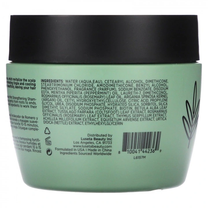 Maska przy łysieniu z rozmarynem, miętą, biotyną i krzemem, Luseta Beauty