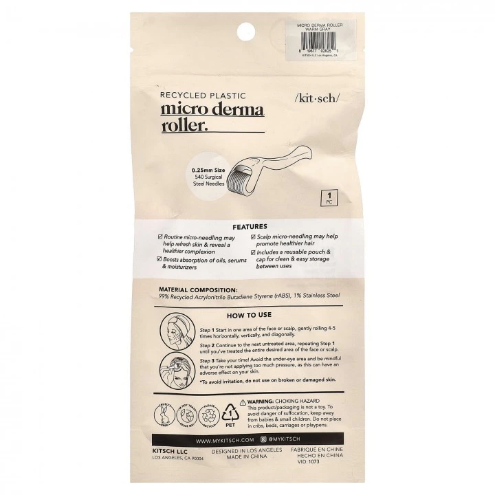 Dermaroller do stymulacji wzrostu włosów i pielęgnacji skóry Micro Derma, Kitsch