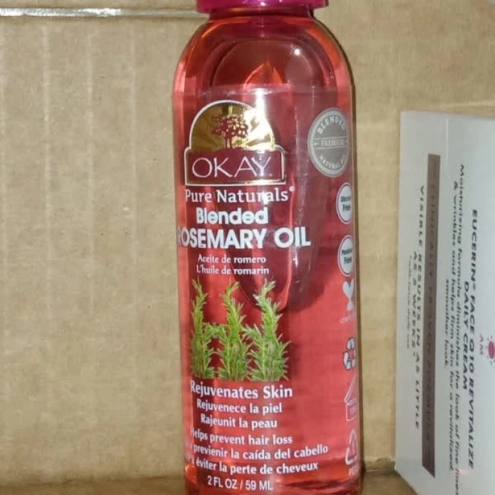 Масло с розмарином и вит. Е от выпадения и раннего поседения волос, Okay Pure Naturals