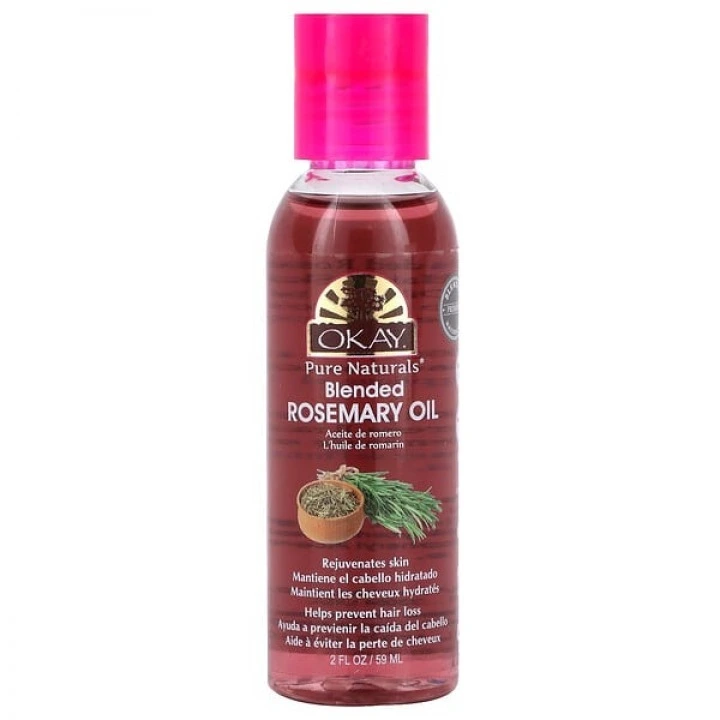 Olejek z rozmarynem i witaminą E na wypadanie i siwienie włosów, Okay Pure Naturals