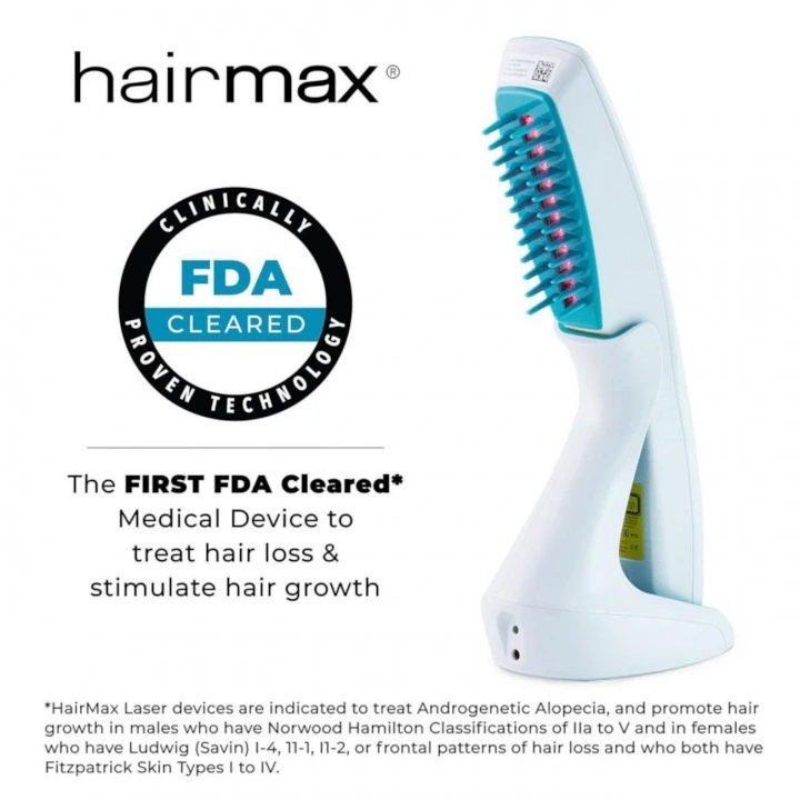 Oryginalna laserowa szczotka do wzrostu włosów LaserComb Ultima 12 Classic, HairMax