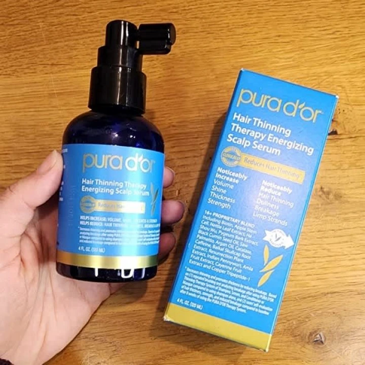 Serum na przerzedzenie i AGA, cynk, biotyna, rozmaryn, kofeina, palma sabalowa, pieprz, Pura Dor