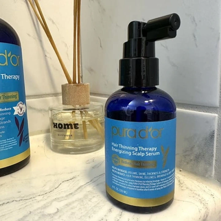Serum na przerzedzenie i AGA, cynk, biotyna, rozmaryn, kofeina, palma sabalowa, pieprz, Pura Dor