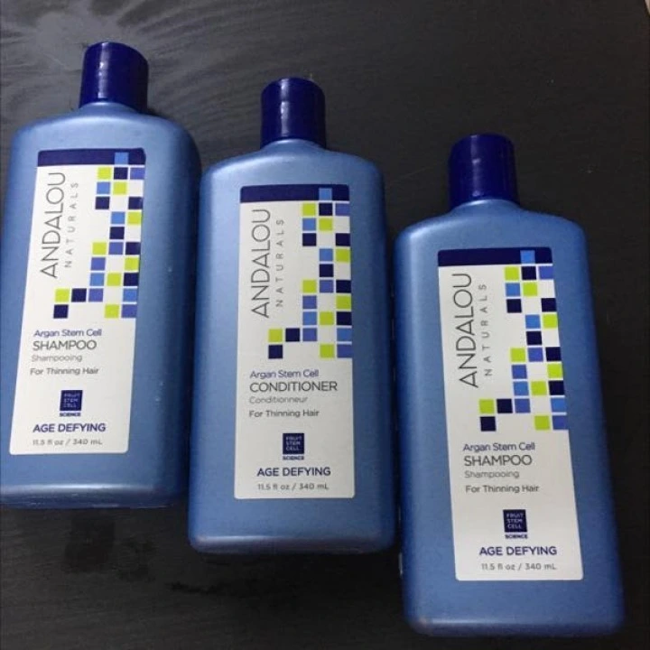 Шампунь антивозрастной от выпадения волос со стволовыми клетками, Andalou Naturals