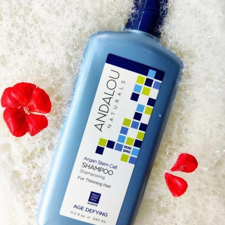 Шампунь антивозрастной от выпадения волос со стволовыми клетками, Andalou Naturals