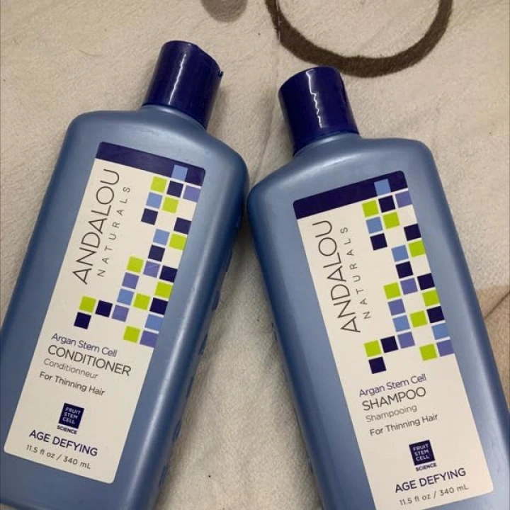 Шампунь антивозрастной от выпадения волос со стволовыми клетками, Andalou Naturals