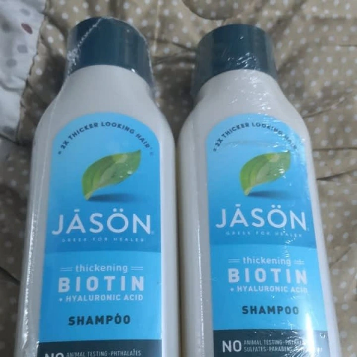 Шампунь для утолщения и роста волос с биотином, мятой, алоэ, жожоба, С, Jason Natural
