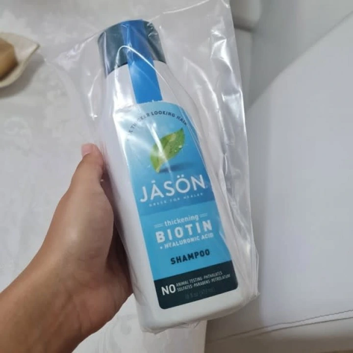 Шампунь для утолщения и роста волос с биотином, мятой, алоэ, жожоба, С, Jason Natural