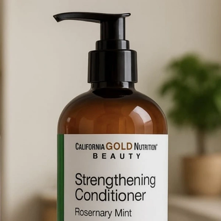 Кондиционер для укрепления корней с биотином, мятой, розмарином, В5, Е, California Gold Nutrition