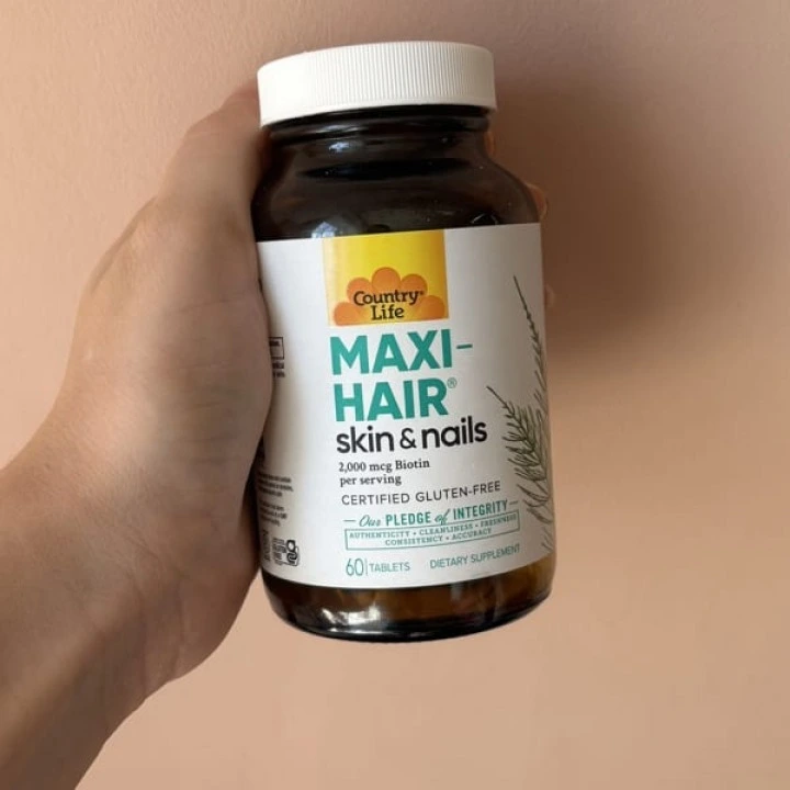 Witaminy na włosy, skórę i paznokcie Maxi-Hair, 60 tabletek, Country Life