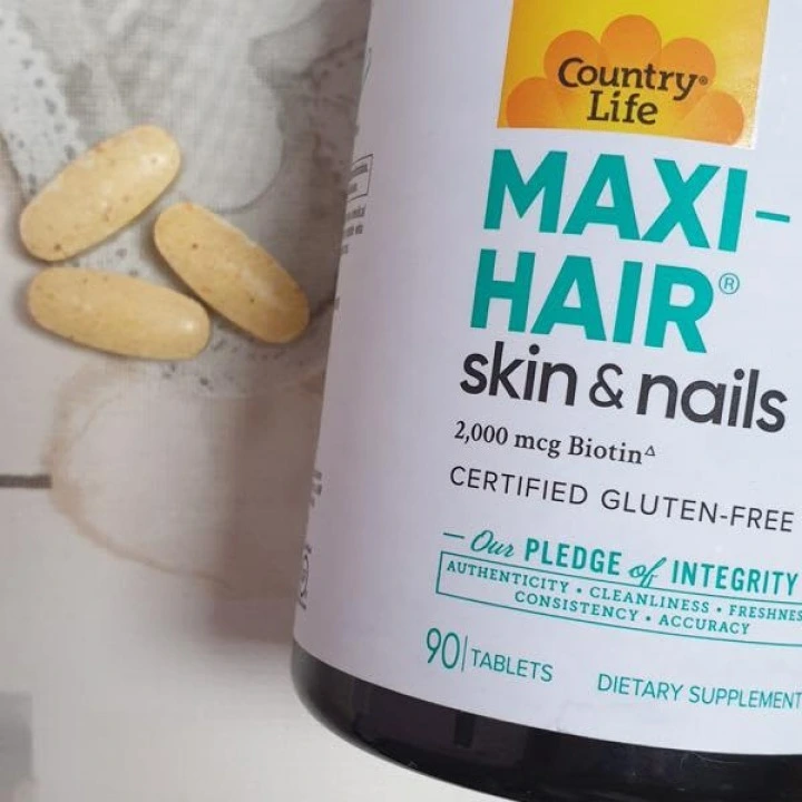 Witaminy na włosy, skórę i paznokcie Maxi-Hair, 60 tabletek, Country Life