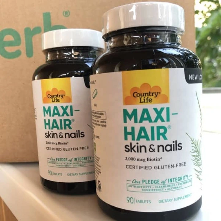 Витамины для волос, кожи, ногтей Maxi-Hair, 60 таблеток, Country Life