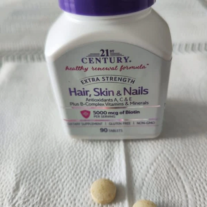 Витамины для волос, кожи и ногтей с биотином и коллагеном, 90 табл, 21st Century