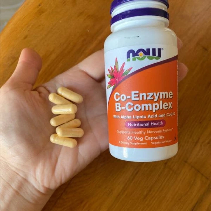 Kompleks koenzymów z grupy B na zwiększenie gęstości włosów z Q10, 60 kaps, NOW Foods