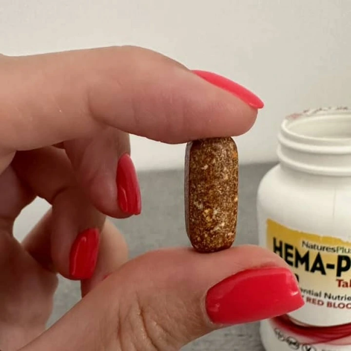 Kompleks z żelazem Hema-Plex przy niskim ferrytyny i łysieniu, 60 tabl, NaturesPlus