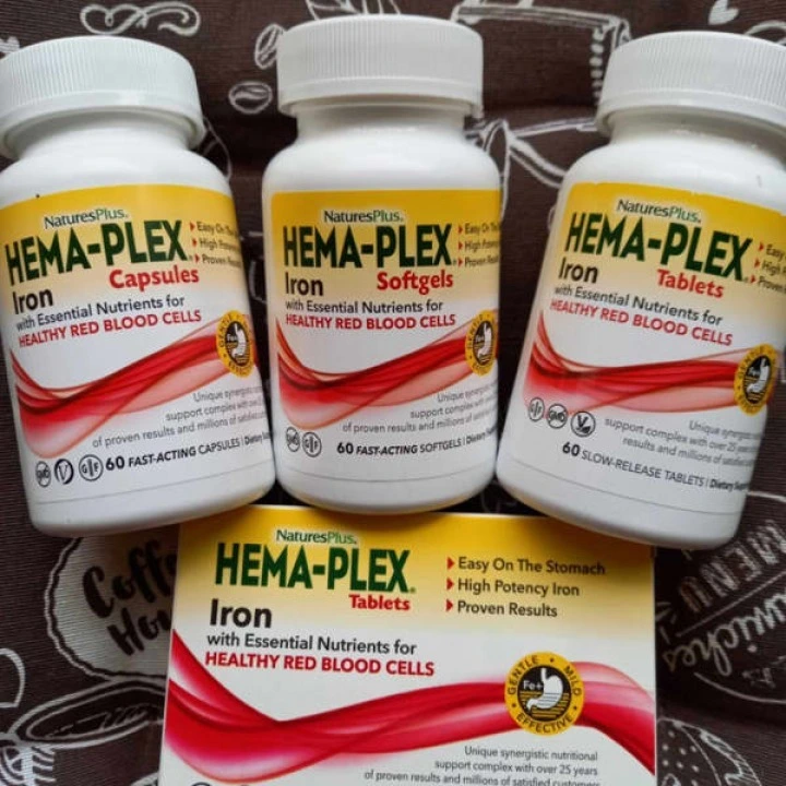 Комплекс с железом Hema-Plex при низком ферритине и алопеции, 60 табл, NaturesPlus