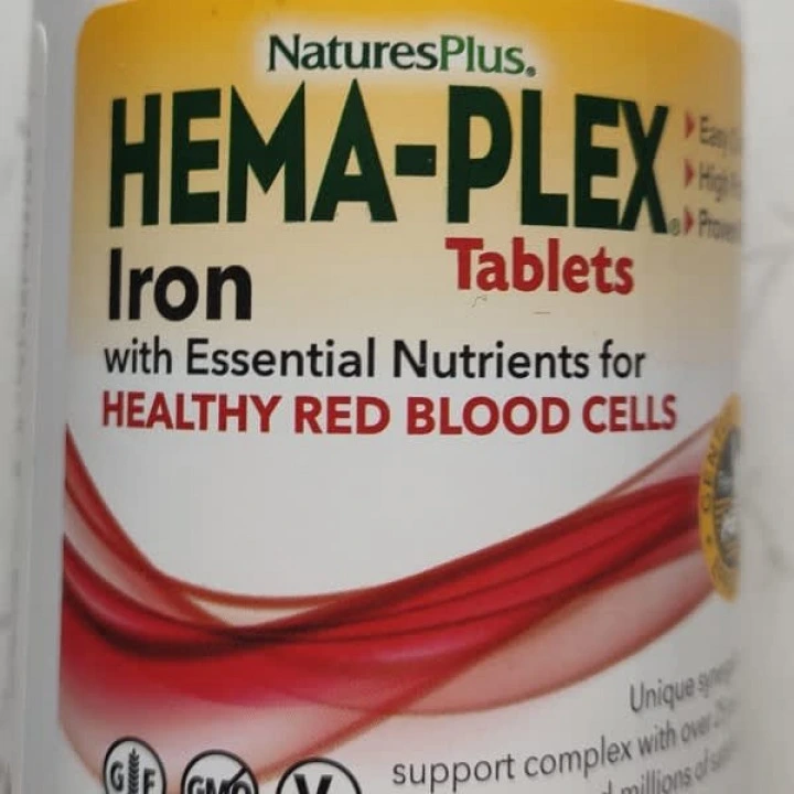 Kompleks z żelazem Hema-Plex przy niskim ferrytyny i łysieniu, 60 tabl, NaturesPlus