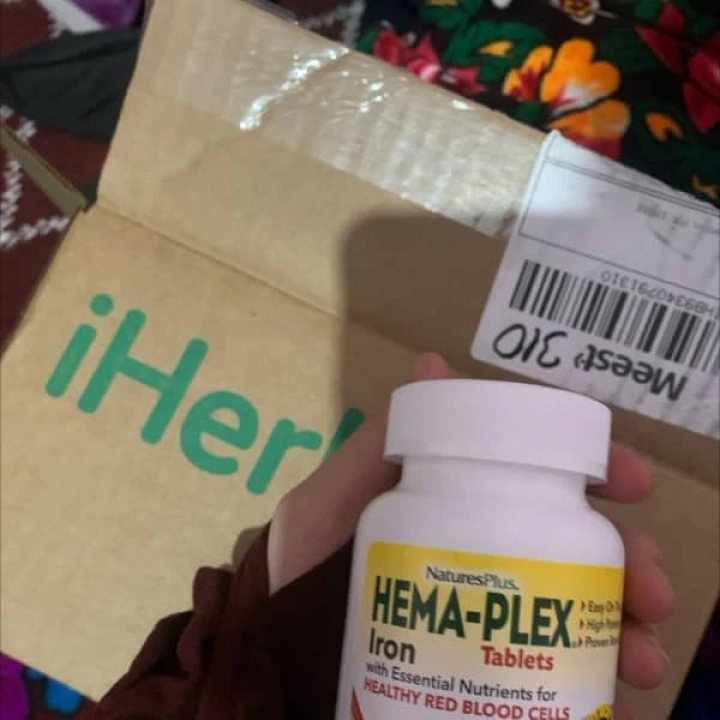 Kompleks z żelazem Hema-Plex przy niskim ferrytyny i łysieniu, 60 tabl, NaturesPlus