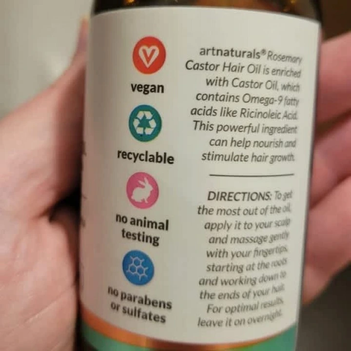 Zestaw do stymulacji wzrostu włosów: masażer i olej z rozmarynem, artnaturals