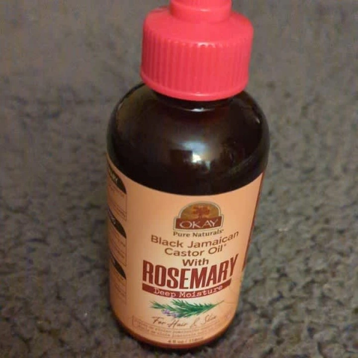 Olejek czarny rycynowy z rozmarynem na zwiększenie gęstości włosów, Okay Pure Naturals