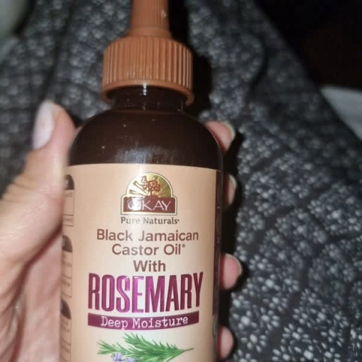 Масло черное касторовое с розмарином для повышения густоты волос, Okay Pure Naturals