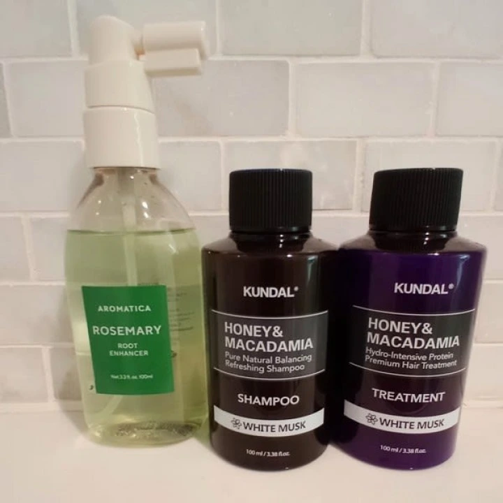 Спрей от выпадения и АГА с розмарином, кофеином, биотином, мятой, Aromatica