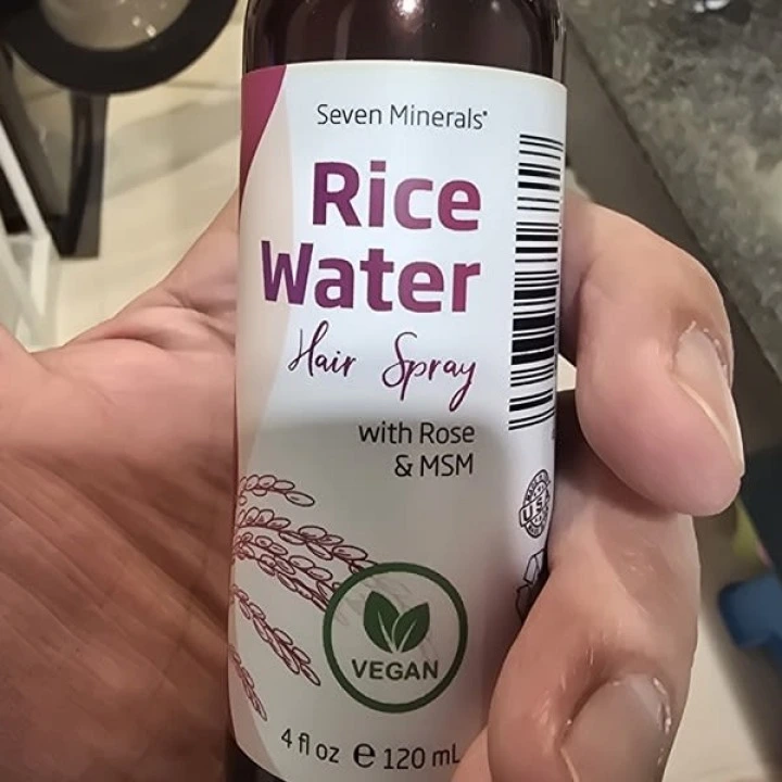 Spray na rzadkie włosy i AGA z wodą ryżową, różą, aloesem i siarką MSM, Seven Minerals