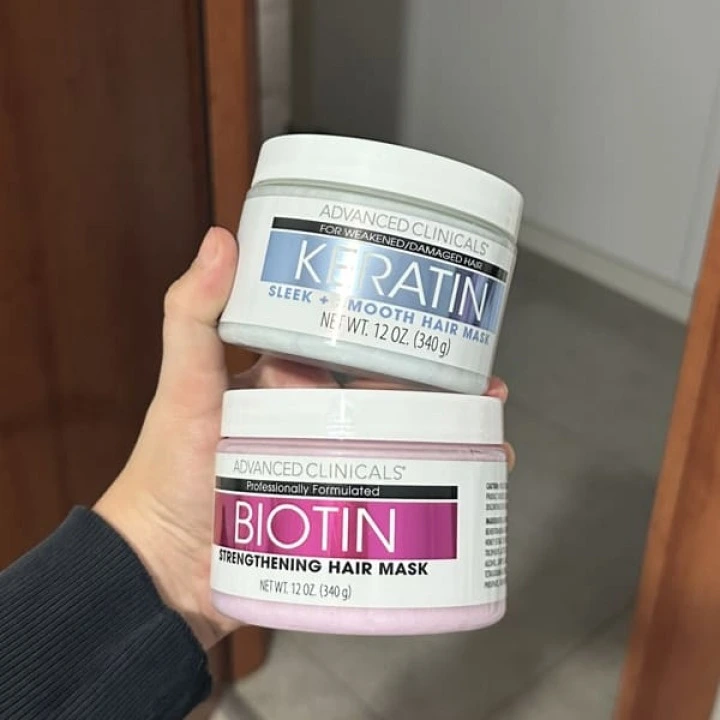 Maska na wypadanie włosów i AGA z biotyną, kofeiną i witaminą E, Advanced Clinicals
