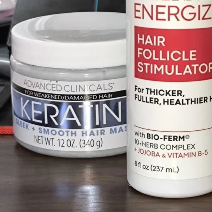 Maska do słabych i zniszczonych włosów z keratyną, pantenolem, proteinami, E, Advanced Clinicals