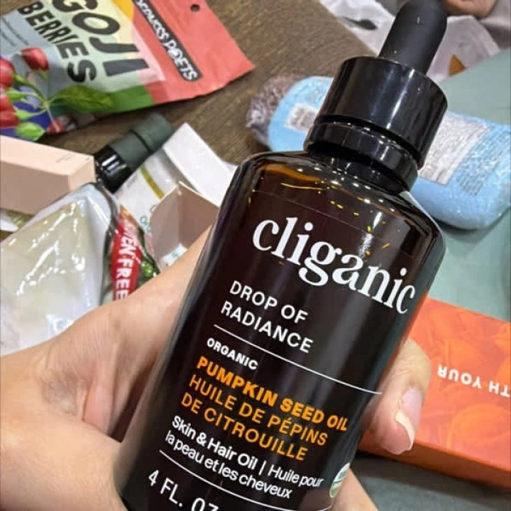 Масло семян тыквы органическое при андрогенной алопеции (АГА), Cliganic
