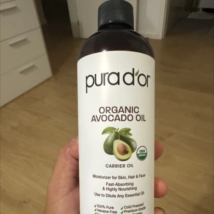 Olej z awokado organiczny do odżywiania i nawilżania suchej skóry głowy i włosów, Pura Dor