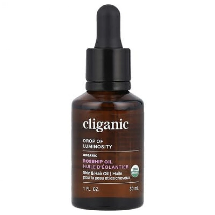 Масло семян шиповника органическое для повышения густоты волос, Cliganic
