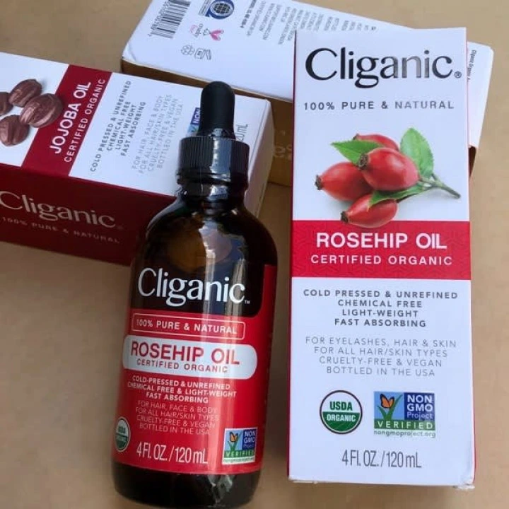 Масло семян шиповника органическое для повышения густоты волос, Cliganic