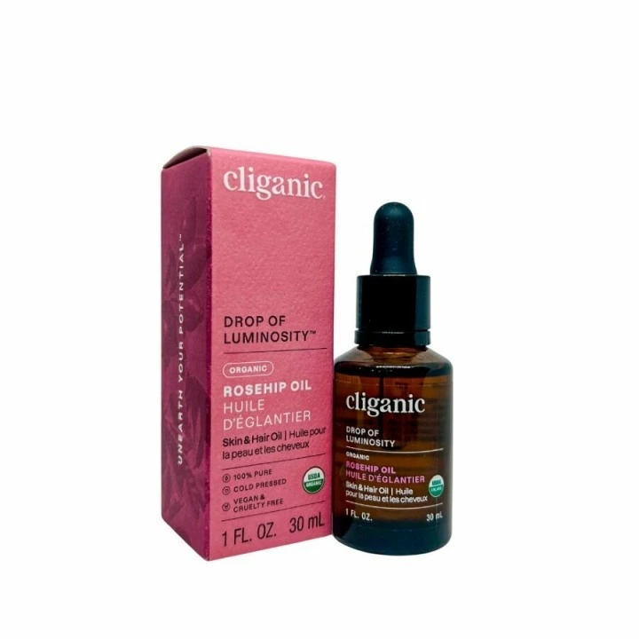 Масло семян шиповника органическое для повышения густоты волос, Cliganic