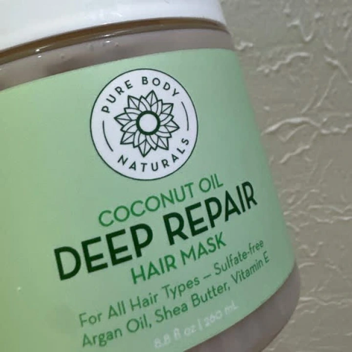 Maska do regeneracji włosów z olejem kokosowym, dzikiej róży, arganowym, B5, E, Pure Body Naturals