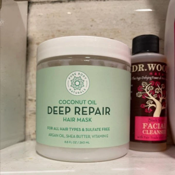 Maska do regeneracji włosów z olejem kokosowym, dzikiej róży, arganowym, B5, E, Pure Body Naturals