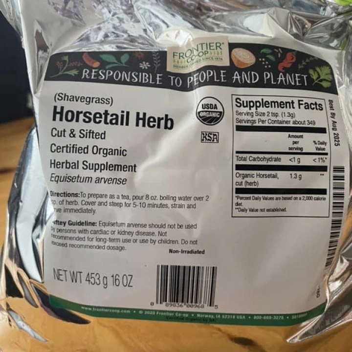 Skrzyp polny do nalewek, odwarów, herbaty, stymulacja wzrostu włosów, 453 g, Frontier Co-op