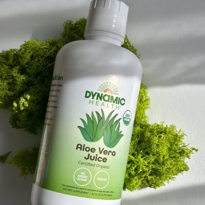 Organiczny sok z aloesu do nawilżania i zdrowia skóry głowy, 946 ml, Dynamic Health
