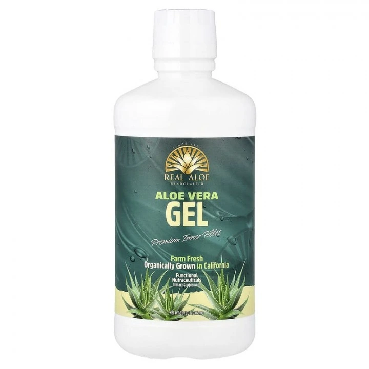 Żel aloesowy na podrażnienia i swędzenie skóry głowy, przy łupieżu i łojotoku, 960 ml, Real Aloe