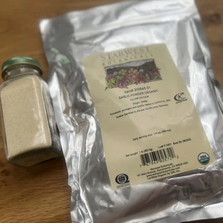 Порошок чеснока для масок и настоек от выпадения волос, 454г, Starwest Botanicals