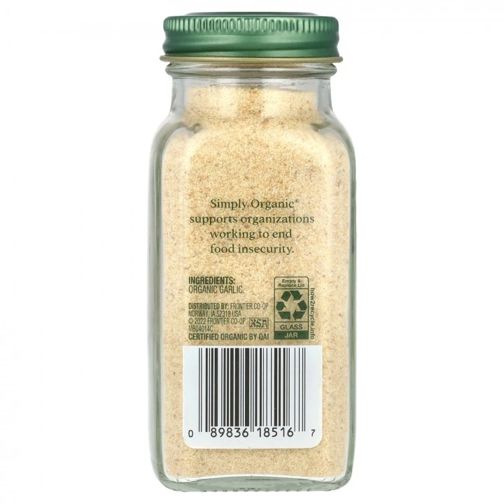 Proszek czosnkowy do masek i nalewek przeciw łysieniu, 103 g, Simply Organic